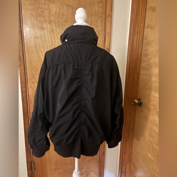 Athleta Women's Classic Black Bomber Jacket - Picture 7 of 10